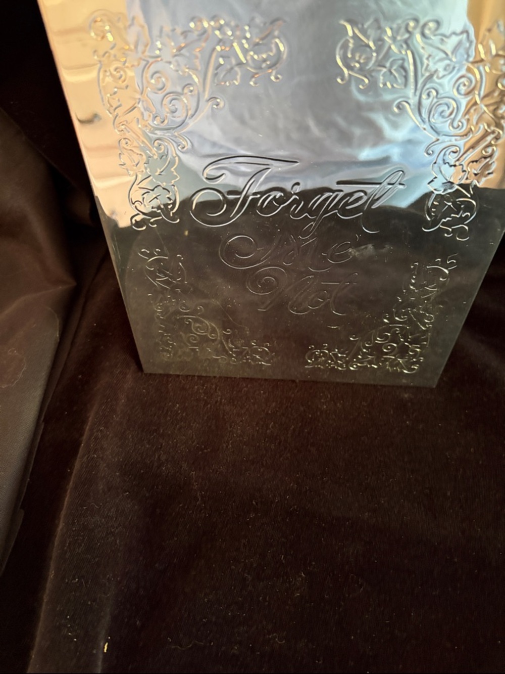 Source Unknown Silver Mirrored Decorative Picture Frame with Embossed Flourish